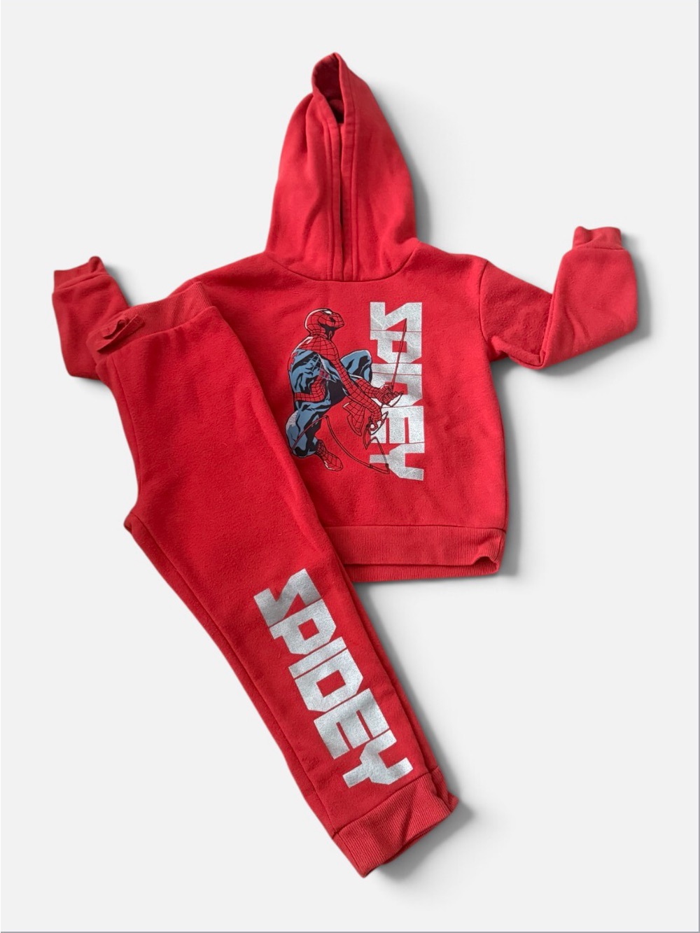 Marvel Red Spider-Man Hooded Sweatshirt and Joggers Set - Kids